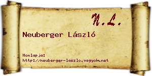 Neuberger László névjegykártya